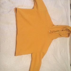 H&M Yellow Cropped Hoodie